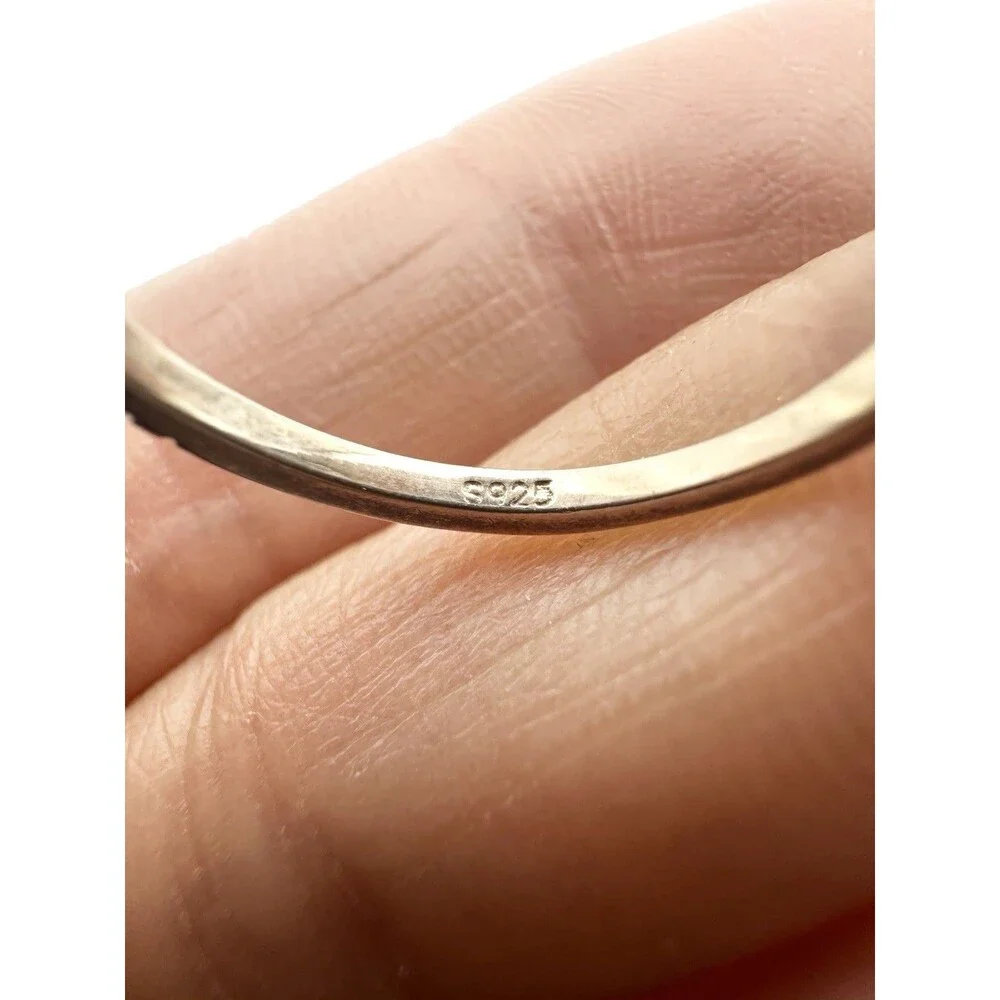 925 Sterling Silver Rose Gold Plated Heart Ring Size 5
